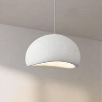 Stoex – Suspension luminaire vintage industrielle E27 – Abat-jour en polystyrène 30cm – Pour salon, salle à manger, chambre – Câble réglable 150cm