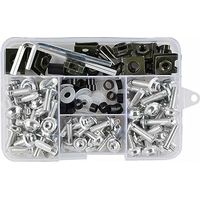 155 Pieces Motorcycle Fairing Bolt Kit,Aluminum Body Mounting Clips Screws Kit