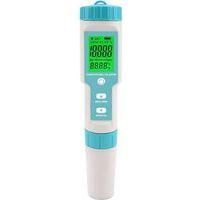 Medidor digital 5 en 1 de pH y salinidad para agua salada, piscinas, spas y piscinas con sistema de natación contracorriente.