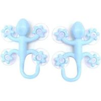 Childrens Coat Hooks 2pc Gecko Shape Wall Hook Hanger with 4 Suction Cup for Nursery Bedroom Key Umbrella Towel Cap Coat Holder