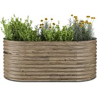 Blumfeldt High Grow - Aiuola rialzata 1.169 L Ergonomica Resistente alle intemperie Struttura a fondo aperto Ovale