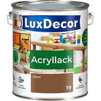 LUXDECOR Acryllack Holzfarbe Metall und Holz Lack Buntlack Glanz (10) Haselnusswald - 2,2L