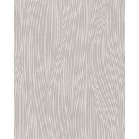 Streifen Tapete EDEM 82050BR56 Vinyltapete strukturiert mit geschwungenen Linien dezent glitzernd grau platin-grau weiß 7,95 m2