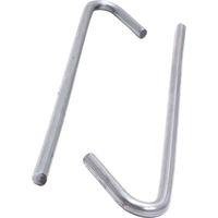 PROTEKTOR Fil de suspension avec crochet pour suspensions pour cloisons sèches 100 pièces, argent, accessoires pour profilés de plafond, Made in Germany - 125mm
