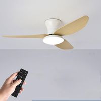 Ventilateur de plafond encastré 40 po avec lumière et télécommande, 3 pales réversibles, 3 températures de couleur, 6 vitesses