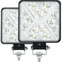 Coppia di fari da lavoro a LED da 4" per trattori, 300 W, 12000 LM, 6000 K, fari a LED 4x4, IP67, luci aggiuntive a LED per motociclette, lenti quadrate 8D, luminosità estremamente elevata per trattor