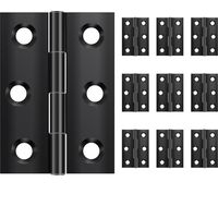 10 Stück Kleine Scharniere 44x31mm Edelstahl schwarz für Türen Fenster Schränke inklusive 60 Schrauben