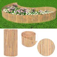 Vidaxl – Clôture en bambou 1000x50 cm – Barrière naturelle pour jardin – Résistante aux intempéries – Aspect tropical pour espaces extérieurs