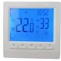 Thermostat mural intelligent avec écran LCD pour chauffage au sol-Rétroéclairage bleu