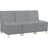 Unité de Sofa Modulaire Sans Accoudoirs 3 pcs,Sofa pour Salon,Banquette Gris clair CFW399090