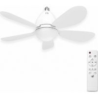Optonica – Ventilateur de plafond LED E27 11W dimmable avec télécommande – 880 lumens – 3 températures de couleur – Moteur silencieux 240 tours/minute