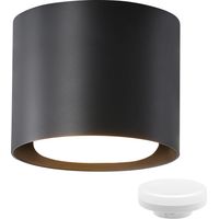 GBLY Plafonnier LED Spot de plafond LED en saillie : spot en saillie plafonnier rond plafonnier plat spot de plafond en aluminium spot 230V avec ampoule GX53 5W 3000K ,noir