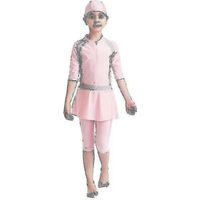Maillots de bain musulmans pour filles et enfants, maillots de bain islamiques, burkinis doux pour la peau, vêtements de plage-7-8 Years-pink