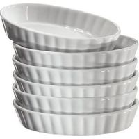 Kuchenprofi Ensemble de plats crème brûlée blanc 14x8.5 cm
