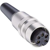 Connecteur rond DIN femelle, droit Lumberg KV 40 Nombre de pôles: 4 argent 1 pc(s)