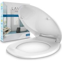 Siège WC en plastique thermodurcissable avec abaissement automatique jusqu'à 250 kg, universel