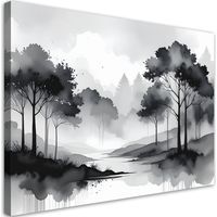 Stampe su Tela Paesaggio in bianco e nero 120x80