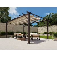 Paragon Outdoor Metall Pergola Florenz 1116 Dunkelbraun 350x505x236 cm