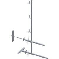 Garde-corps universel fixation réglable traversée pour mur 25cm h 1,5m - DIMOS - 1500 mm