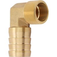 Raccord coudé en laiton à filetage mâle 3/4" avec embout cannelé pour tuyau (25 mm)