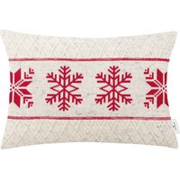 TOM TAILOR Funda de cojín decorativo WEIHNACHTSKISSEN - 40x40 cm, rojo cereza