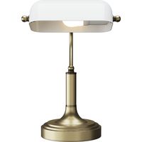 Lámpara de Escritorio Banquero Pantalla Ajustable Interruptor Basculante Blanco Oficina Biblioteca