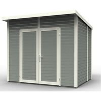 Baltic - Abri de jardin en bois peint gris 4,31 m2 - SKUR4 Gris