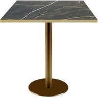 Table 70 x 70 cm Rome bistrot marbre feu