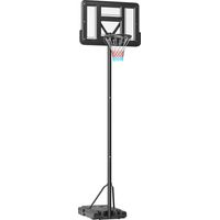 SPORTNOW Basketballständer mit Rollen 110x75cm Rückwand, Mobiler Basketballkorb mit Ständer, verstellbare Korbhöhe 230 bis 305 cm, Basketballanlage für Erwachsene, für Schwimmbad Außenbereich