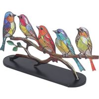 KEENSO Ornements d'art d'oiseau en métal Statue D'oiseau, Décoration de Série D'oiseaux en Métal, Ornements D'art jouets fidget