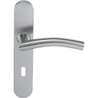 Paire de Poignées de porte KLOSE besser Inox 304 sur Plaque "Romy Vague" Trou petite clé