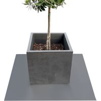 Untersetzer für Blumentöpfe mit abgeschrägter Kante Majesty Dunkelgrau Rund 60 cm Durchmesser