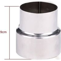 Réducteur de tuyau de fumée en acier inoxydable, adaptateur de cheminée, tuyau de poêle, réduction en acier inoxydable, tuyau de fumée, tuyau de poêle (90-80mm)