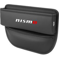 Boîte de rangement pour l'espace entre les sièges (noire) pour Nissan Nismo, Almera, Tiida, Sunny, QASHQAI, Skyline, Juke, X-TRAI - Accessoires intérieurs en cuir