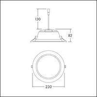 Leuchte thorn DL-LED Eingebaute LED 17 W 230 mm