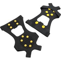 10 Crampons en acier à dents pour l'escalade sur neige en extérieur, chaussures de montagne antidérapantes (L)