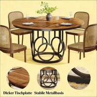 Table de conférence ronde en bois, style classique moderne, petite table basse pour salle à manger ou réunion