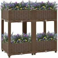 Lit surélevé-Jardinière surélevée-Bac de jardin surélevé 80x40x71 cm Polypropylène 448814