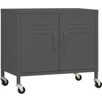 Armoire de rangement Design moderne, Armoire Etagère de rangement, Anthracite 60x35x56 cm Acier OIB1747E