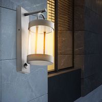 LED Wandlampe Außenleuchte Fassadenlampe anthrazit Laterne Haustürleuchte, Aluminium, 1x LED warmweiß, HxBxD 33x18,5x12,5 cm