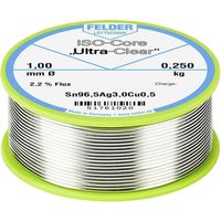 Felder ISO-Core Ultra Clear SAC305 estaño para soldar incoloro 1 mm