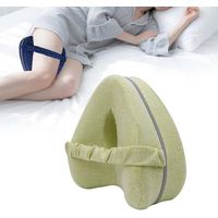 Coussin pour les genoux, pour position latérale, coussin orthopédique en mousse à mémoire de forme verte-AquaForge