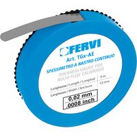 Jauge d'epaisseur de ruban d'acier 055 mm d'epaisseur 5 m Fervi tg055/ae