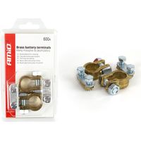 Terminali per batteria a farfalla in ottone 600A 2 pezzi blister amio-02956