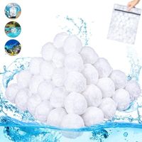 Boules de Filtration pour Piscine, 1300g Les Boules de Filtration Remplacent 45kg de Sable dans Les Systèmes de Filtration tels Que Les Piscines, Les Filtres à Sable et Les Aquariums