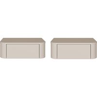 Selsey Luvio – Set da 2 comodini sospesi con cassetto, 59 cm, grigio cashmere