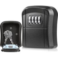 Key box, high-security police lock, 4-digit wall-mounted lock, secure combination lock, shop keys