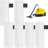 6PCS Bonnettes Microfibre pour Kärcher, Lingette Remplacement pour Karcher Vapeur, Chiffons Microfibre pour Karcher SC2 SC3 SC4 SC5, Kärcher Bonnettes pour Buse de Sol