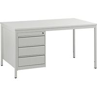 eurokraft basic Scrivania per capi reparto grigio chiaro
