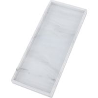 Plateau silicone marbre – rectangle – évier/vanité – cosmétiques – look luxe, entretien facile